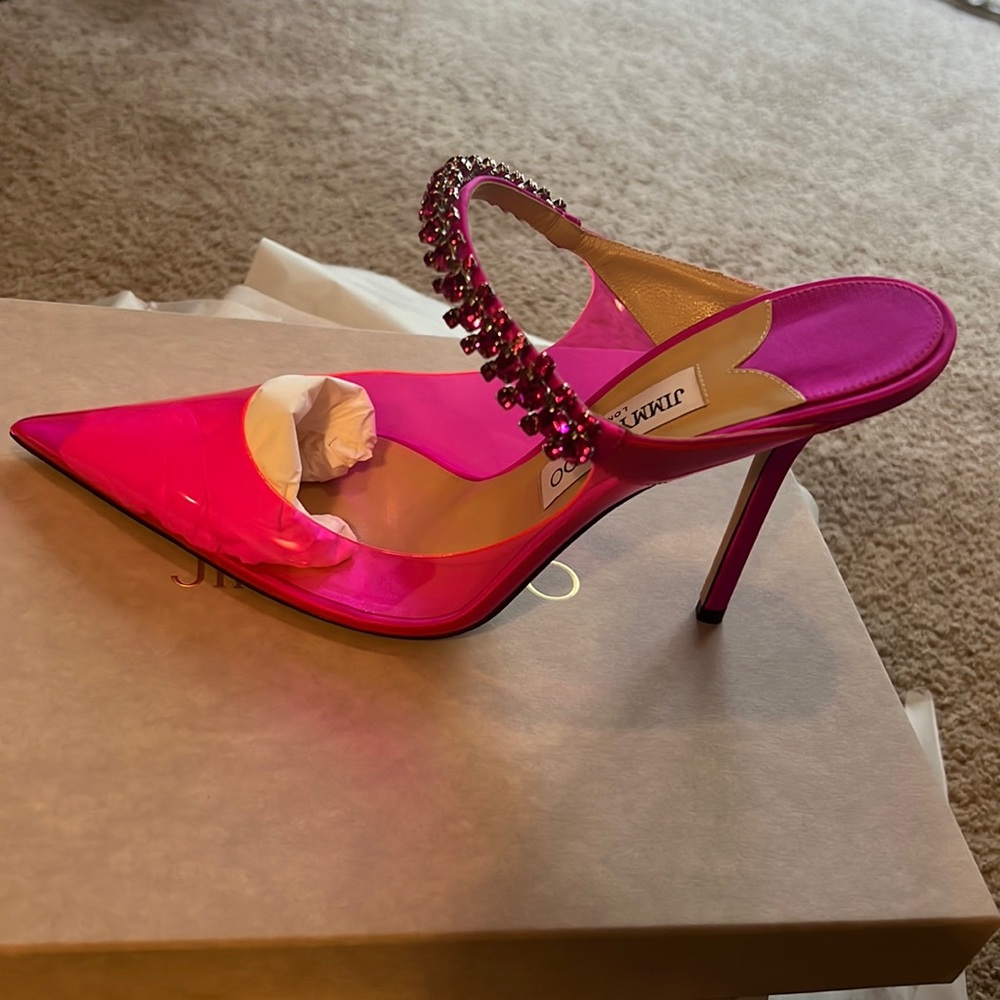 Jimmy Choo Bing 100 embellished mules (size 41)